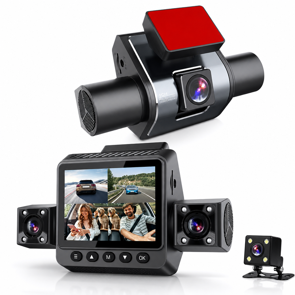 LF-9720 Dört Lensli GPS Dashcam WiFi Araç Kamerası 2